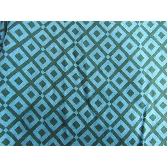 Reyn Spooner Blue & Green Geometric Short Sleeve Button Down Shirt Size M EUC - Picture 3 of 4